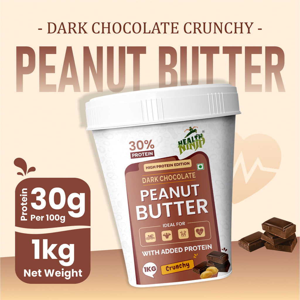 High Protein Health Ninja Dark Chocolate Peanut Butter | Crunchy - Healthy Snacking
